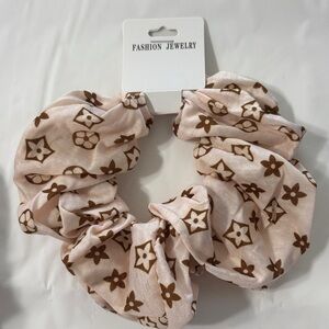 Brown and Cream Scrunchie